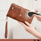 Women's long wallet, stylish clutch, elegant solid color RFID blocking leather wallet👛