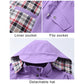 Women‘s Waterproof Trench Coat – Long Hooded Raincoat with Detachable Hood, Adjustable Waist & Multiple Pockets