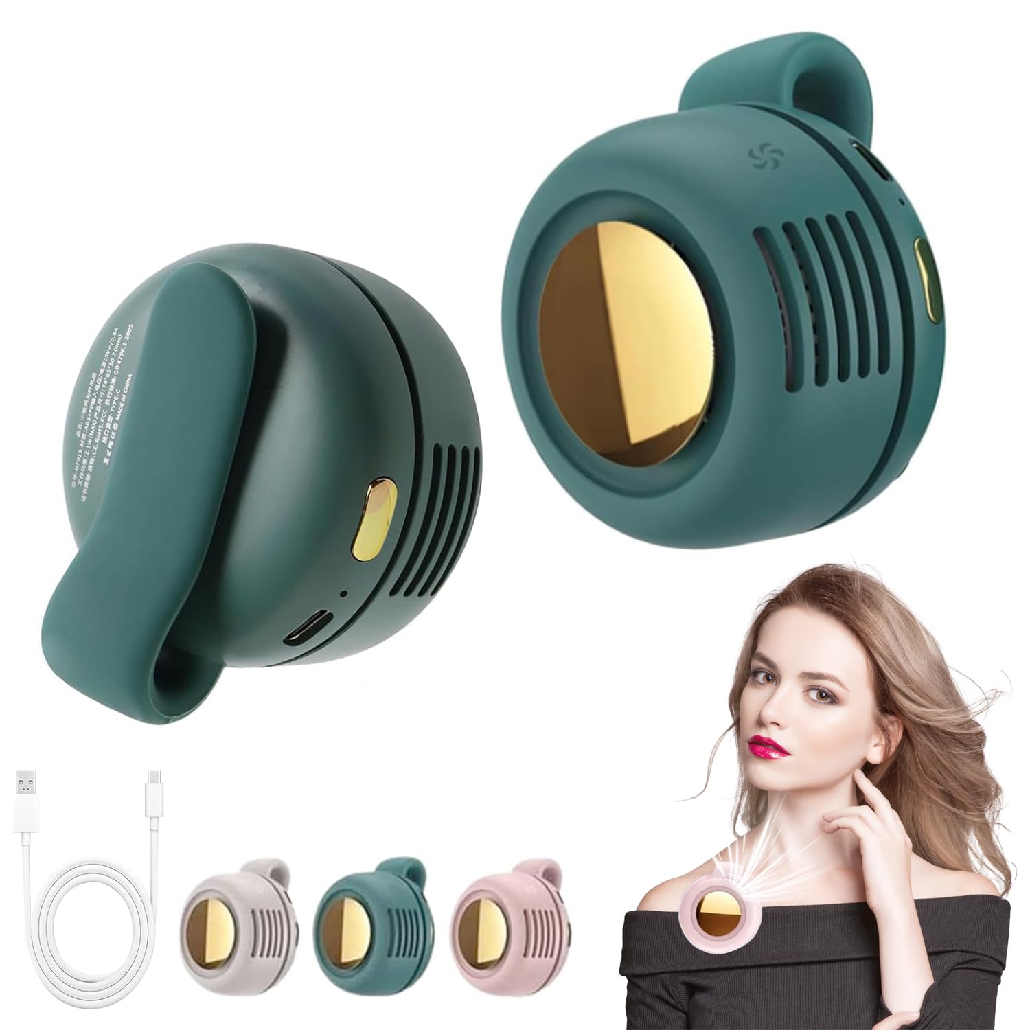 360° Rotatable Portable Mini Clip-on Fan