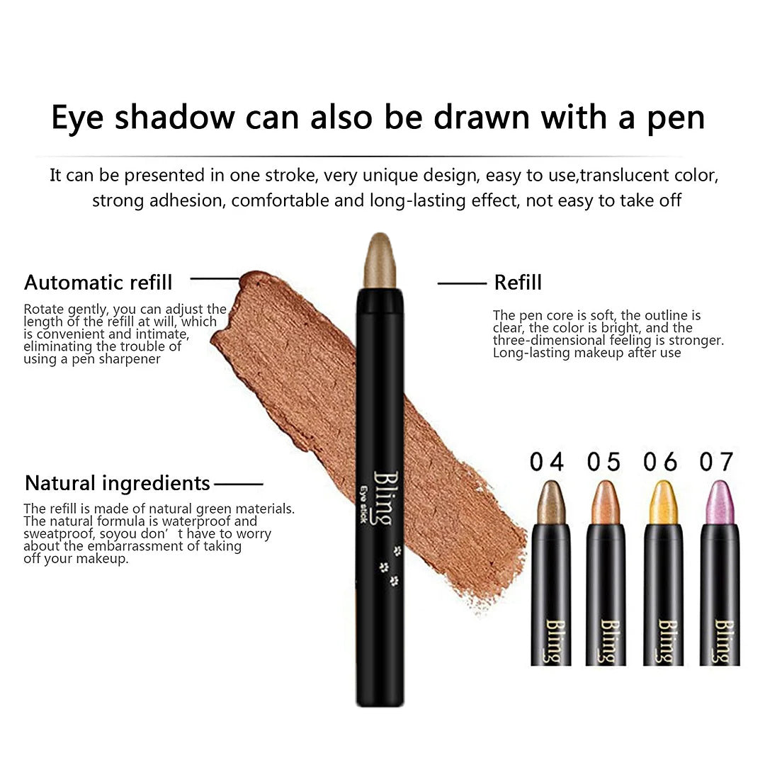 🎉2026 New Year Sale 50% OFF🎉15 Color Highlighter Eyeshadow Pencil Waterproof Glitter Eye Shadow Eyeliner Pen