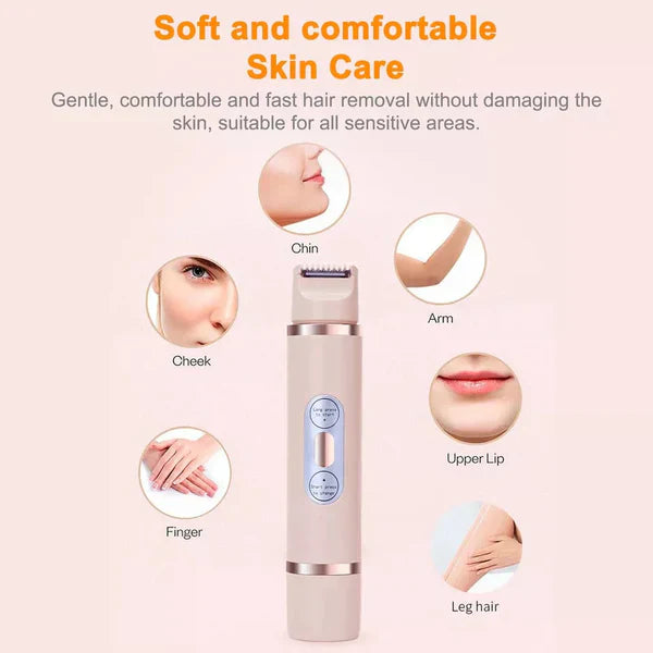 🏖️LAST DAY SALE ONLY ￡11.99!!🌸Akunbem🇬🇧 Rechargeable Women’s Trimmer ⚡  Dual Heads • IPX7 Waterproof • Painless Precision for Face, Bikini & Body 💧