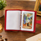 ✝️ Catholic Genuine Leather Holy Card Holder – Pocket Prayer Card Organizer with Snap Closure