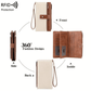 Women's long wallet, stylish clutch, elegant solid color RFID blocking leather wallet👛