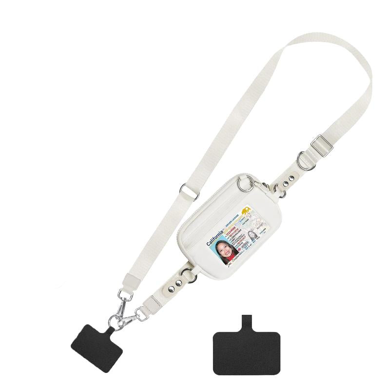 Adjustable Crossbody Phone Wallet Lanyard with Safety Breakaway Clasp
