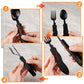 4-In-1 Outdoor Folding Multifunctional Tableware – Stainless Steel Camping Utensil Set with Knife, Fork, Spoon & Bottle Opener