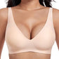 💗LAST DAY SALE⚡50K+ SOLD💕 Jelly Wireless Womens Comfortable Wireless Bras Push Up Bralettes Seamless Tshirts Bras Deep V Everyday Bras