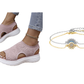 👡49% OFF NOW ! 💐 Women's Breathable Knit Platform Sandals – Air-permeable knit upper, cushioned sole & lightweight comfy summer footwear ✨