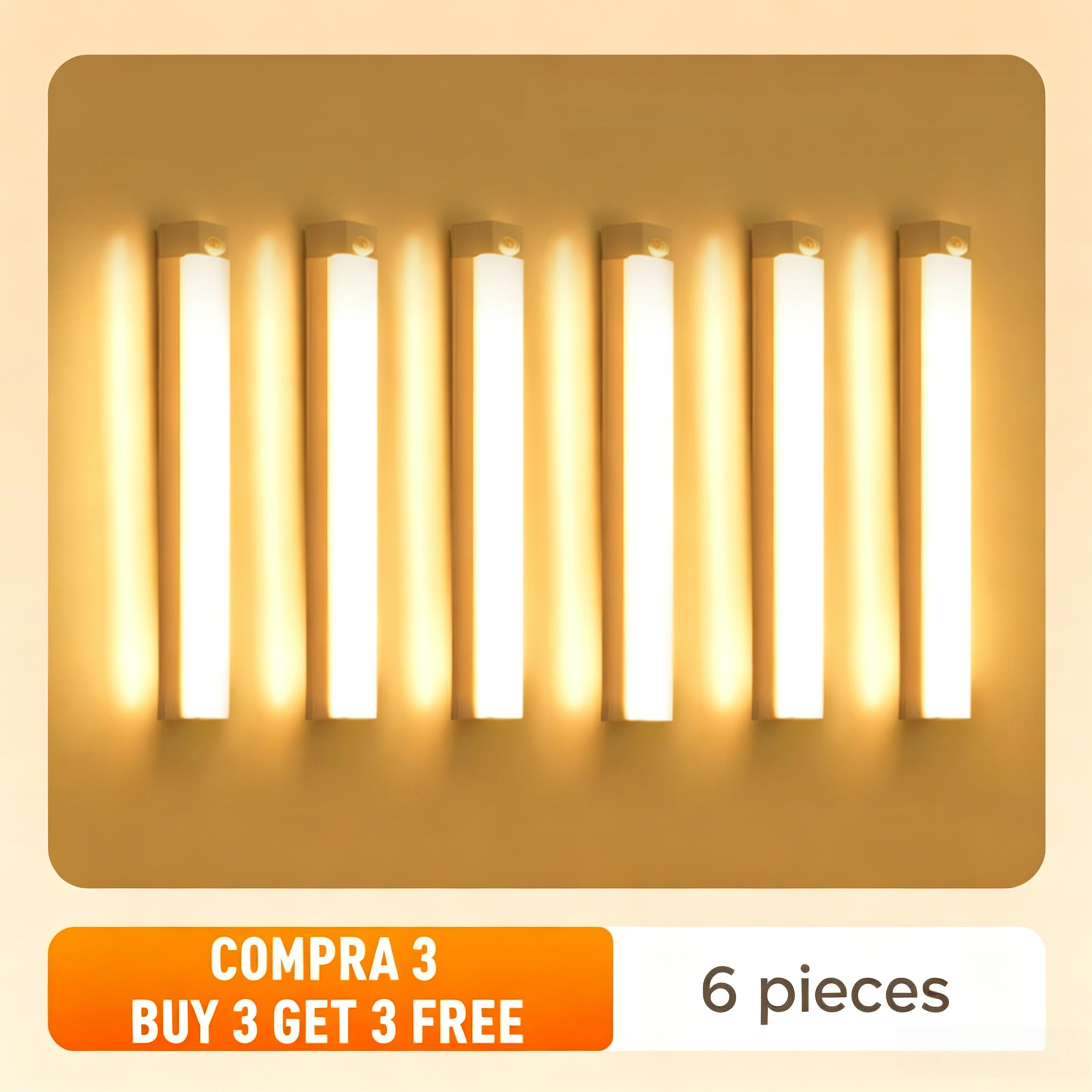 🎉FLASH DEAL 55% OFF + BOGO – Rechargeable Motion Sensor Light | Auto On/Off, Dimmable, Magnetic Mount, Warm & Soft, for Cabinet, Pantry, Stairs 🛒🏠