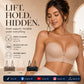 Front Buckle Push-Up Bra – Seamless Invisible Strap Bra with 2-Way Wear, Convertible Strapless Design