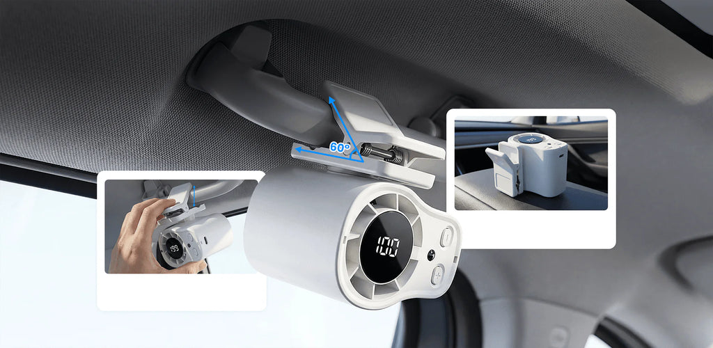🌀Summer Hot Sale - ONLY ￡19.99!!💨50K+ SOLD!🚙Hands-Free Personal Cooling Fan with LED Display❄️🌬️