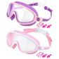 🔥SUMMER GIFT – ONLY £10.99!!🏆#1 Bestselling🏊‍♀️HD children's large frame waterproof and anti-fog swimming goggles