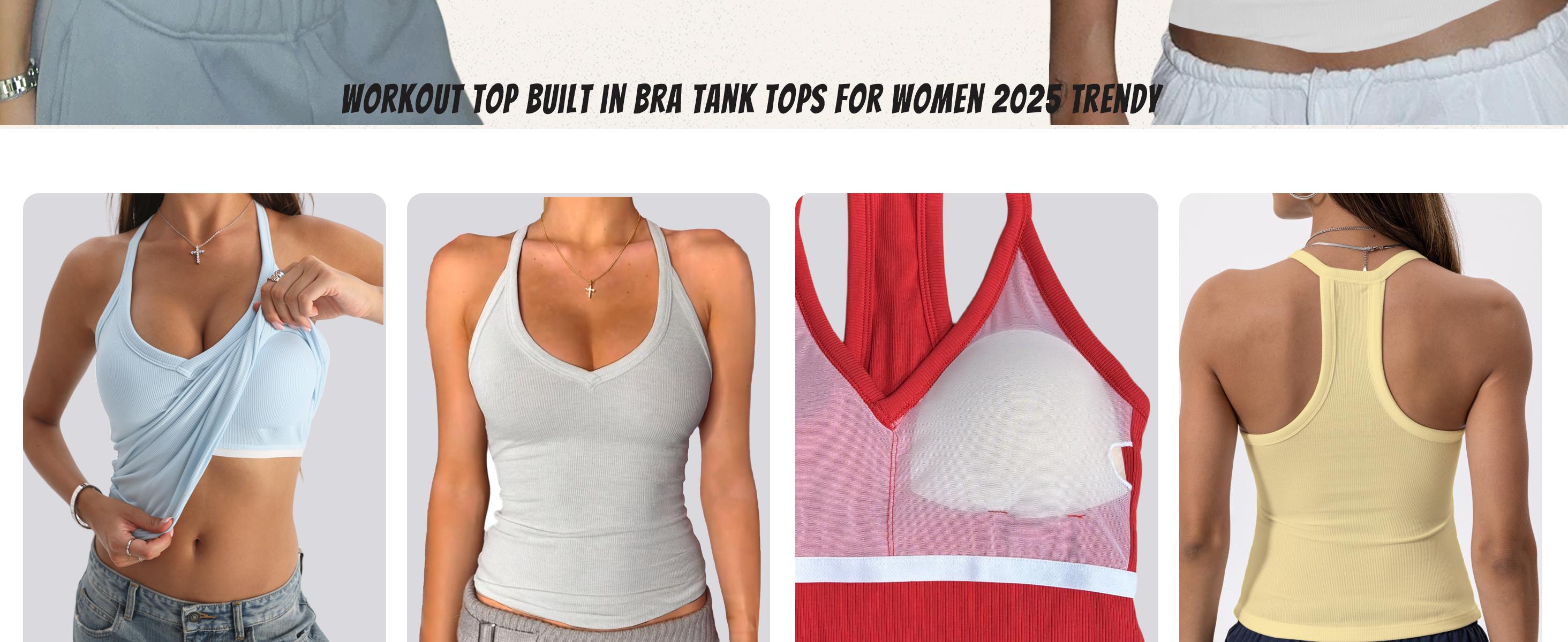 ✨ 55% OFF TODAY!Summer Sale ✨🧺 Women's Slim-Fit Padded Tank Top ✨ Built-In Support, Flattering Fit & All-Day Comfort