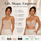 Front Buckle Push-Up Bra – Seamless Invisible Strap Bra with 2-Way Wear, Convertible Strapless Design