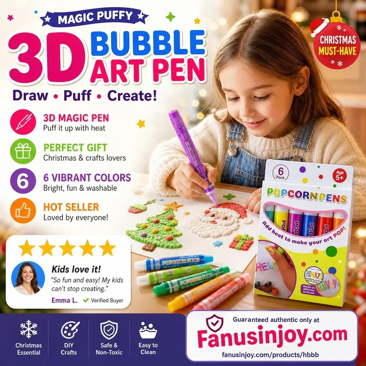 💥Hot Sale 🎁Magic Puffy Pens & Buy 3 Pay 2 🔥