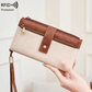 Women's long wallet, stylish clutch, elegant solid color RFID blocking leather wallet👛