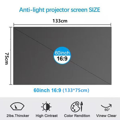 ⚽️⚽️World Cup Mega Sale - 49% OFF & Free Shipping🔥Anti-Light Projector Screen (16:9)🎥✨