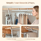 Multi-functional Pants Rack – Space-Saving Adjustable Hanger, Holds 5 Pairs, Non-Slip Caps