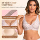 💗LAST DAY SALE⚡50K+ SOLD💕 Jelly Wireless Womens Comfortable Wireless Bras Push Up Bralettes Seamless Tshirts Bras Deep V Everyday Bras