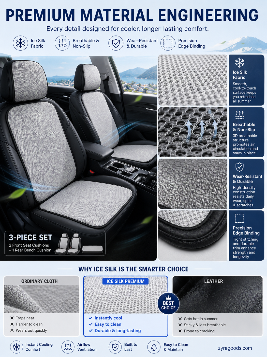 📢📢50% OFF !! ⏰Breathable and non-slip cotton car seat covers