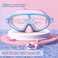 🔥SUMMER GIFT – ONLY £10.99!!🏆#1 Bestselling🏊‍♀️HD children's large frame waterproof and anti-fog swimming goggles