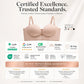 Front Buckle Push-Up Bra – Seamless Invisible Strap Bra with 2-Way Wear, Convertible Strapless Design