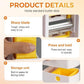 Stick Butter Cutter – Handheld Stainless Steel Slicer, One-Click Portion Control, Non-Stick Blades