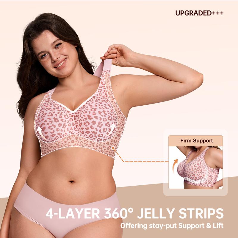 🏆SUMMER HOT SALE 49% OFF 🔥Super Firming Leopard Print Jelly  Bra | Women Wirefree Bras 👍No More Sagging Breasts