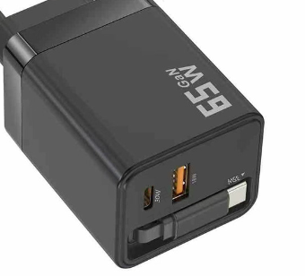 ⌛Only 1 Day Left Of This Offer⏳65W Fast Charging Phone Charger Block with Retractable 80cm Type-C Cable