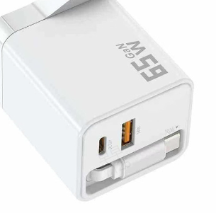 ⌛Only 1 Day Left Of This Offer⏳65W Fast Charging Phone Charger Block with Retractable 80cm Type-C Cable