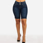 Women's High-Waist Stretch Denim Shorts