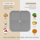 Slow-Feed Pet Lick Mat – 4-Zone Enrichment Feeder for Dogs, Calming Licking Pad with Suction Cups, Food-Grade Silicone, Dishwasher Safe