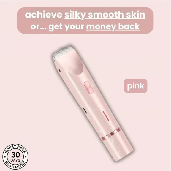 🏖️LAST DAY SALE ONLY ￡11.99!!🌸Akunbem🇬🇧 Rechargeable Women’s Trimmer ⚡  Dual Heads • IPX7 Waterproof • Painless Precision for Face, Bikini & Body 💧