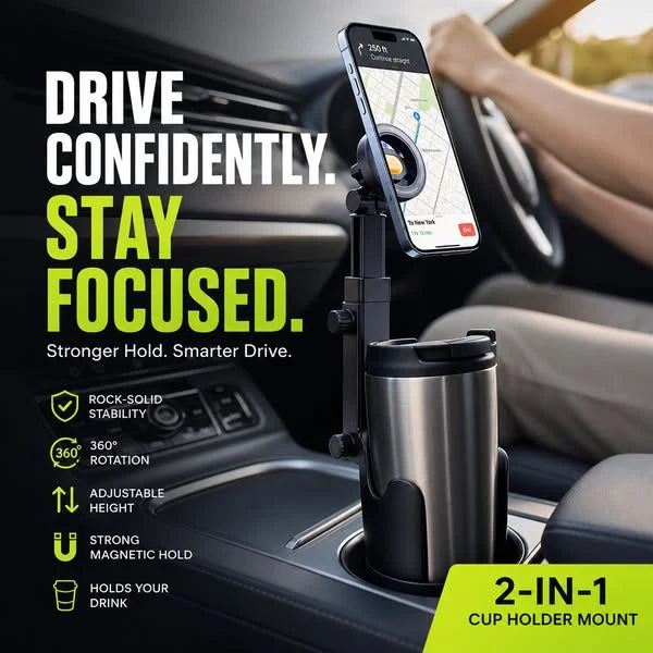 Adjustable Car Cup Holder Phone Mount