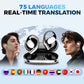 Wireless Open-Ear Earbuds with LED Display,Clip-On Comfort Fit, Sweatproof & Translation Feature