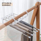 Multi-functional Pants Rack – Space-Saving Adjustable Hanger, Holds 5 Pairs, Non-Slip Caps