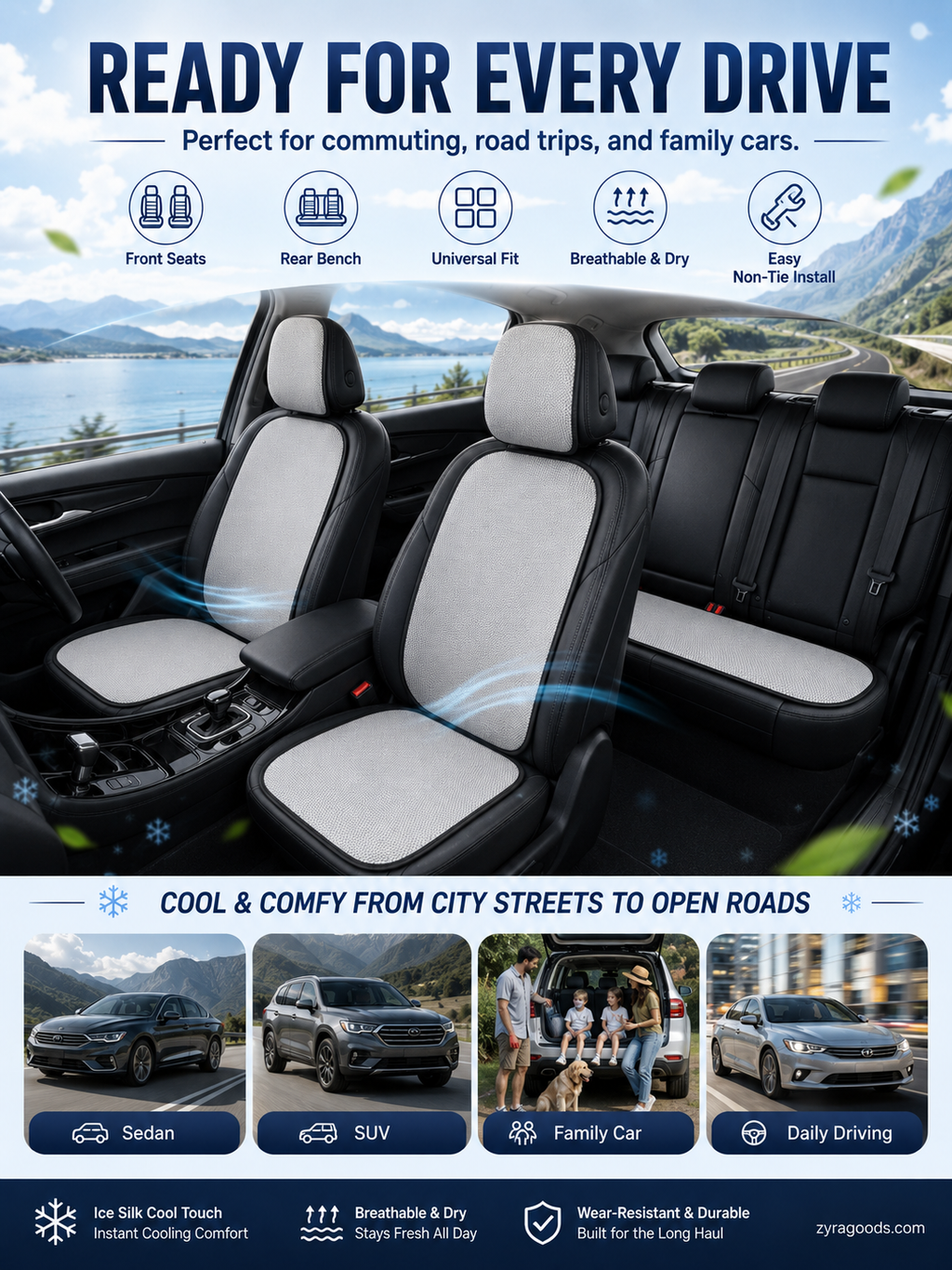 📢📢50% OFF !! ⏰Breathable and non-slip cotton car seat covers