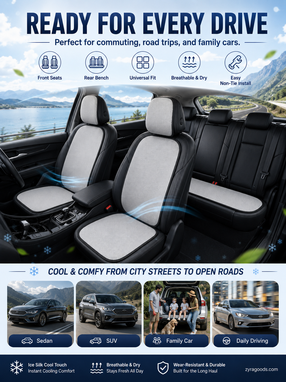 📢📢50% OFF !! ⏰Breathable and non-slip cotton car seat covers