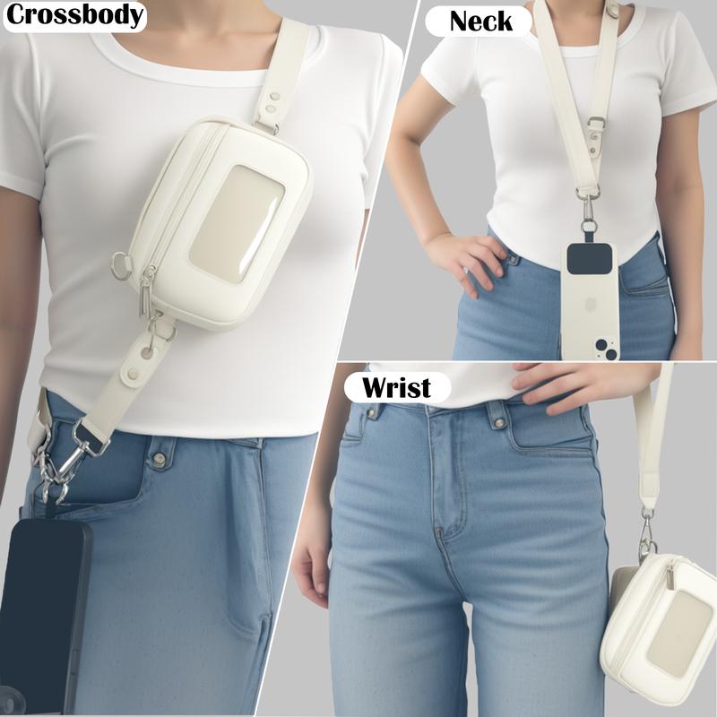 Adjustable Crossbody Phone Wallet Lanyard with Safety Breakaway Clasp