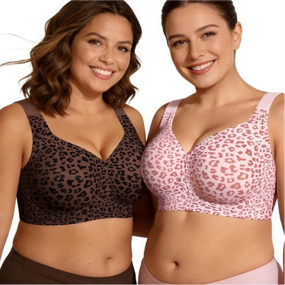 🏆SUMMER HOT SALE 49% OFF 🔥Super Firming Leopard Print Jelly  Bra | Women Wirefree Bras 👍No More Sagging Breasts