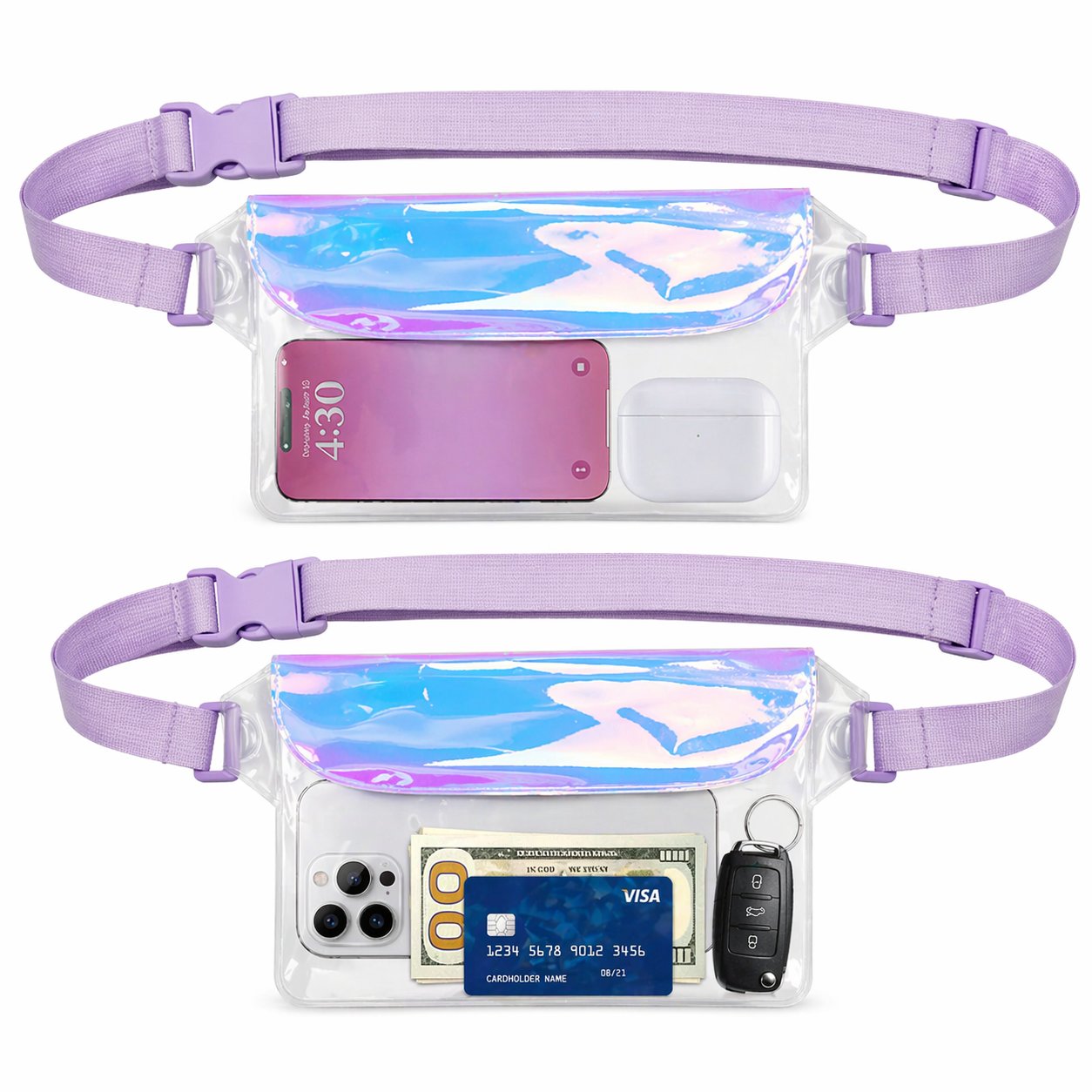 🌊 Clear Waterproof Fanny Pack 2-Pack –Secure, and Ready for All Your Water Activities