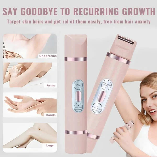 🏖️LAST DAY SALE ONLY ￡11.99!!🌸Akunbem🇬🇧 Rechargeable Women’s Trimmer ⚡  Dual Heads • IPX7 Waterproof • Painless Precision for Face, Bikini & Body 💧