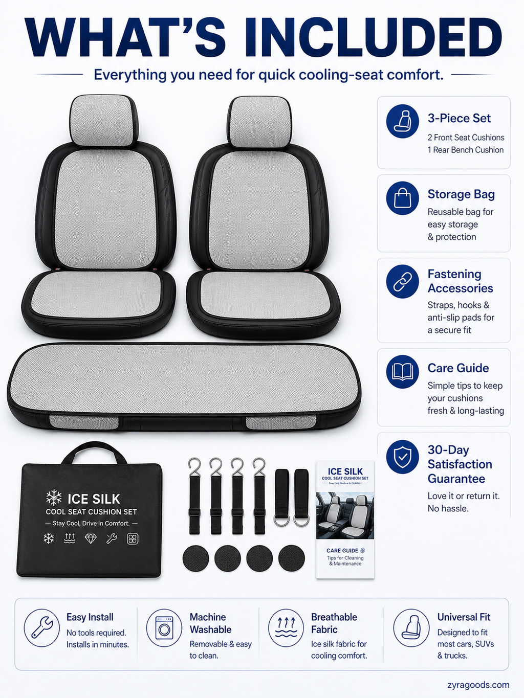 📢📢50% OFF !! ⏰Breathable and non-slip cotton car seat covers