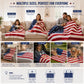 ❤️American Flag Flannel Blanket — Ultra-Soft Flannel | Non-Shedding | Suitable for All Seasons | Available in Three Sizes