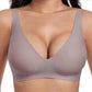 💗LAST DAY SALE⚡50K+ SOLD💕 Jelly Wireless Womens Comfortable Wireless Bras Push Up Bralettes Seamless Tshirts Bras Deep V Everyday Bras