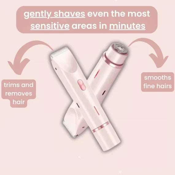 🏖️LAST DAY SALE ONLY ￡11.99!!🌸Akunbem🇬🇧 Rechargeable Women’s Trimmer ⚡  Dual Heads • IPX7 Waterproof • Painless Precision for Face, Bikini & Body 💧