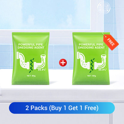 ✨🌿Powerful Pipeline Dredging Powder – Fast-Acting Clog Remover for Kitchen Sinks, Bathroom Drains & Toilets, Pipe-Safe Formula
