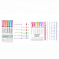Pattern Roller Pens – Creative Curve Pens for Journaling & DIY Decor, Smooth Floral & Wave Borders, 6-Pack Student Art Supplies