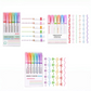 Pattern Roller Pens – Creative Curve Pens for Journaling & DIY Decor, Smooth Floral & Wave Borders, 6-Pack Student Art Supplies
