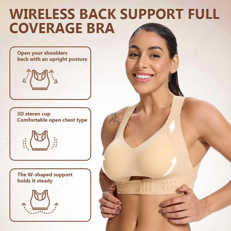 🎉FLASH DEAL 45% OFF – Posture-Support Front-Closure Bra · 50K+ SOLD! · Seamless, Soft Fabric, Invisible Under Clothes, All-Day Comfort 🤸‍♀️