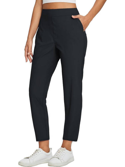 Women’s High-Waisted Zip-Pocket Trousers 👖 – 4-Way Stretch, Tummy Control, Breathable Quick-Dry, 6 Colours, S-3XL
